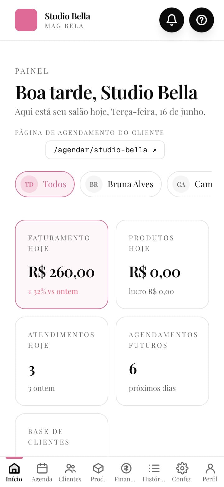 Painel do salão