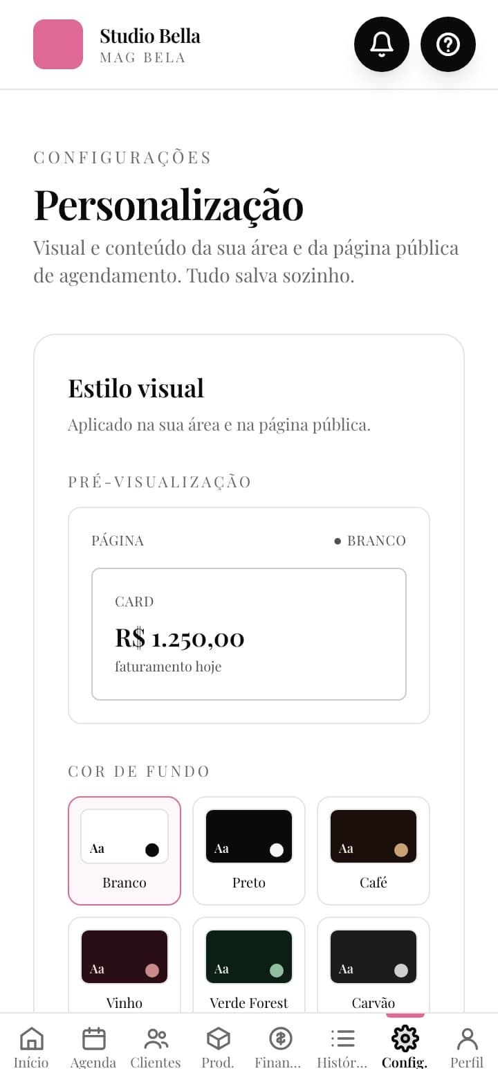 Personalização